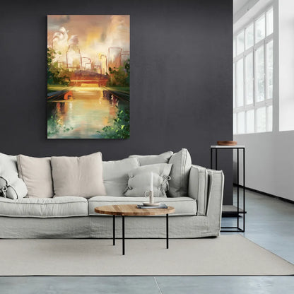 Durham Riverwalk Serenity - Canvas Wall Art Living Room