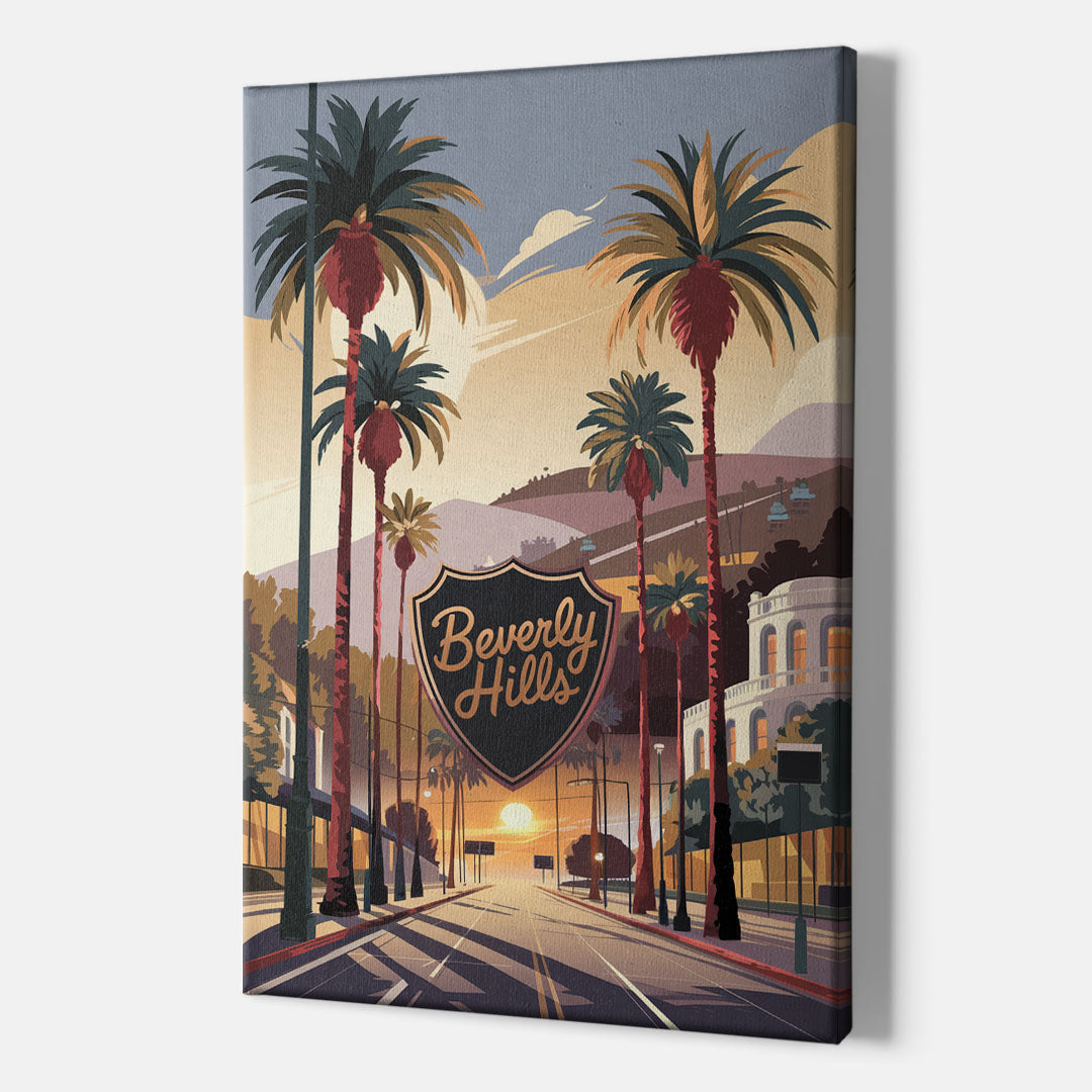 Los Angeles Beverly Hills Charm - Canvas Wall Art Indoor
