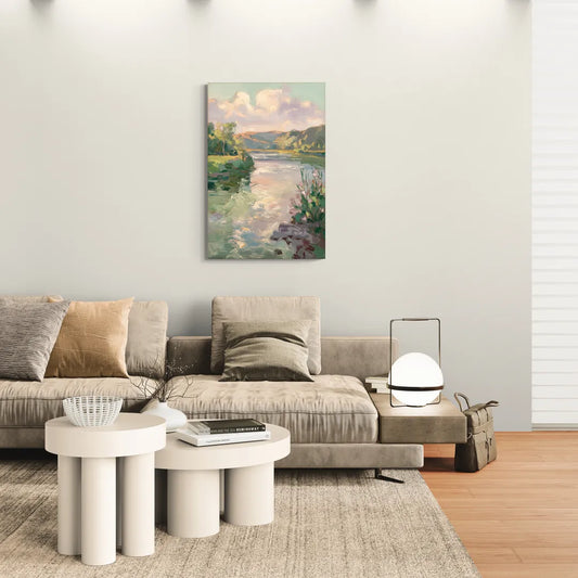Joseph Riverfront View - Canvas Wall Art Living Room