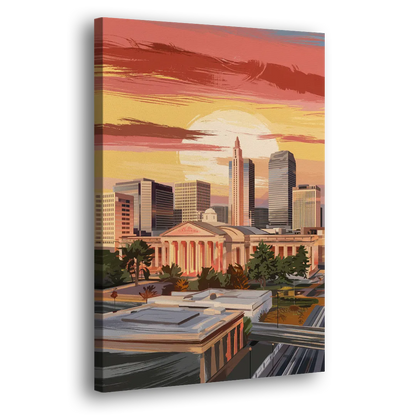 Joseph Skyline Sunset - Canvas Print Art Sides