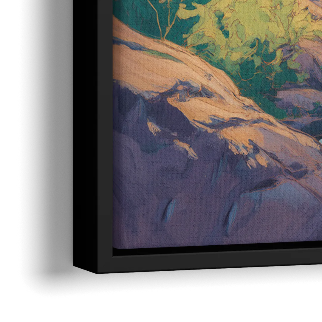 Geological Wonders - Close-Up Black Frame Canvas