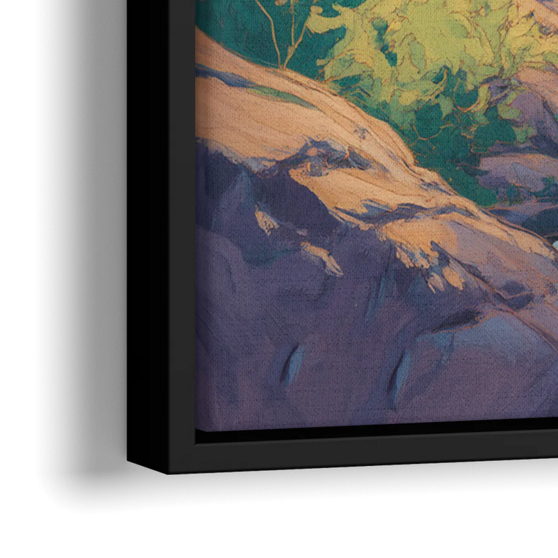 Geological Wonders - Close-Up Black Frame Canvas