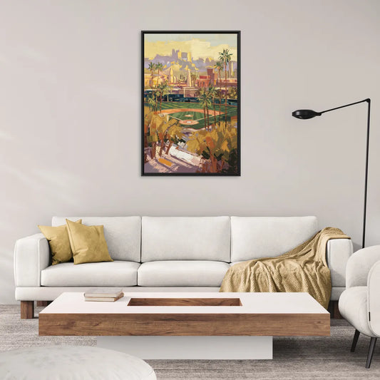 Scottsdale Spring Training Scene - Living Room Black Frame Canvas