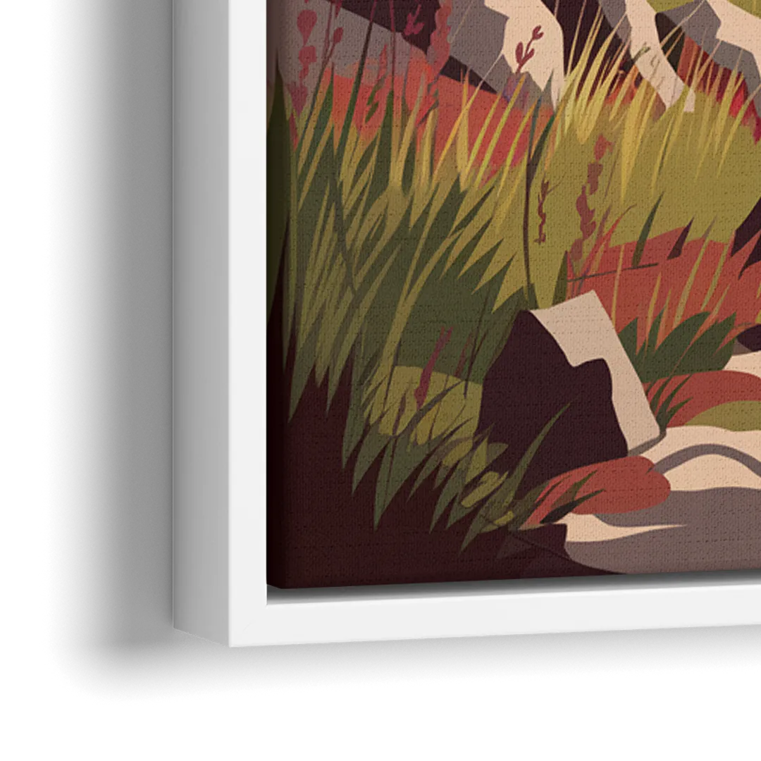 Asheville Appalachian Trail Views - Close-Up White Frame Canvas