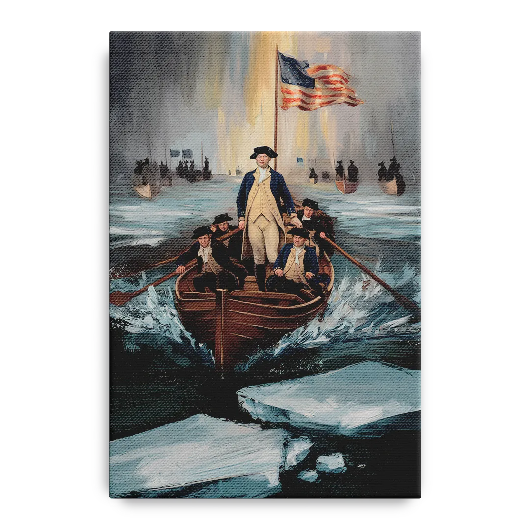 George Washington Crossing Delaware - Canvas Wall Art
