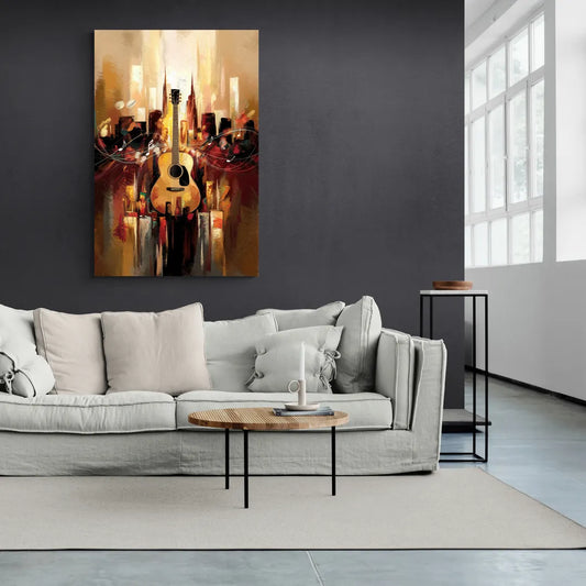 Nashville Country Music Vibes - Canvas Wall Art Living Room
