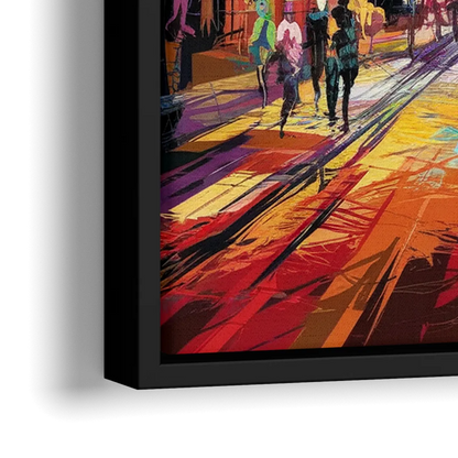 Houston Street Art Culture - Close-Up Black Frame Canvas