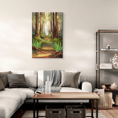 Big Sur Redwood Forest - Canvas Wall Art Living Room