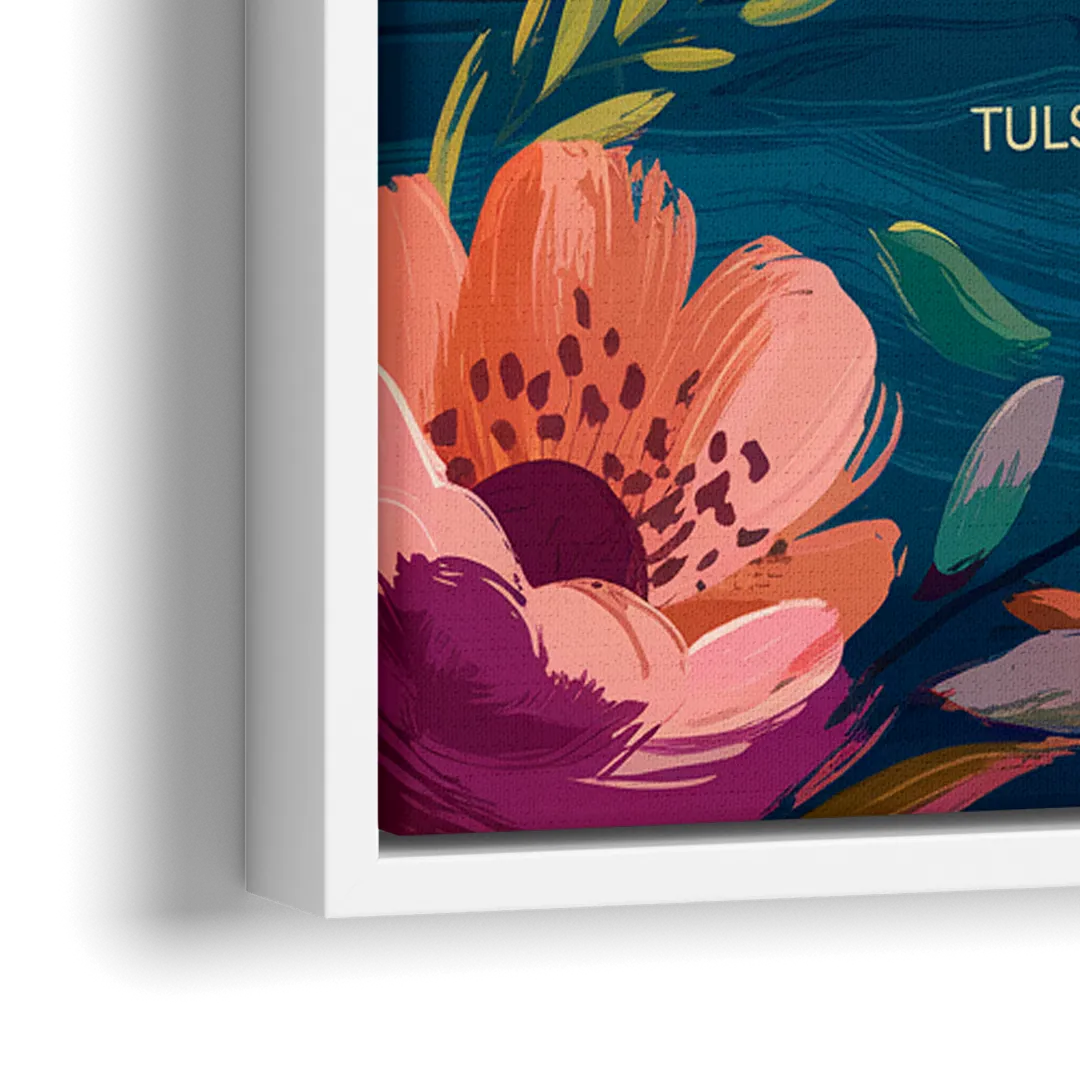 Tulsa Arts District - Close-Up White Frame Canvas