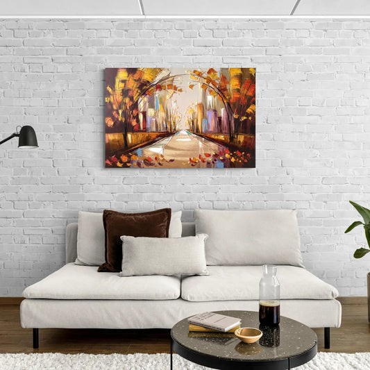 New York City Central Park Autumn - Canvas Wall Art Living Room