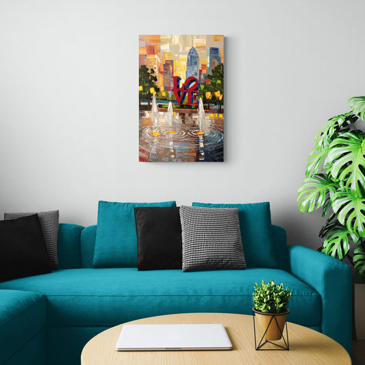 Philadelphia Love Park - Canvas Wall Art Living Room