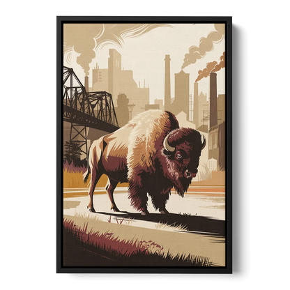 Buffalo Industrial Heritage - Black Frame Canvas