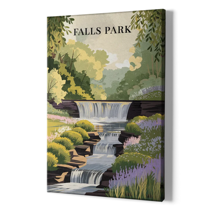 Greenville Scenic Falls Park - Canvas Print Art Sides