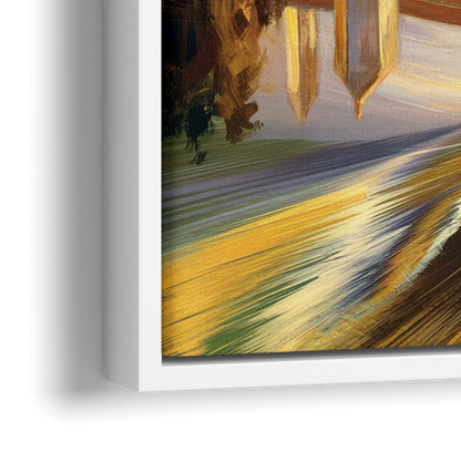 Riverside Historic Bridges - Close-Up White Frame Canvas