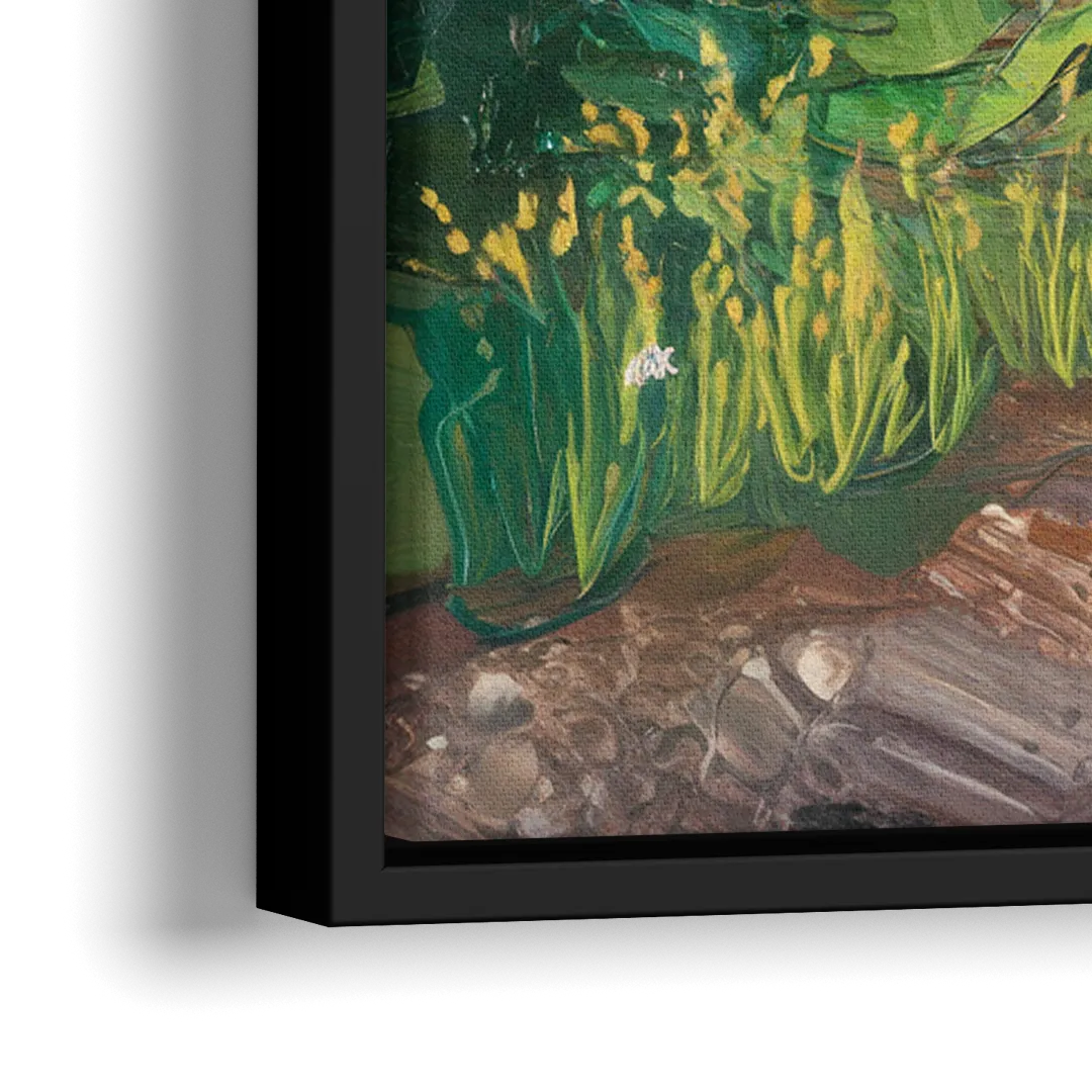 Burlington Green Mountain Trails - Close-Up Black Frame Canvas