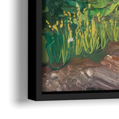 Burlington Green Mountain Trails - Close-Up Black Frame Canvas