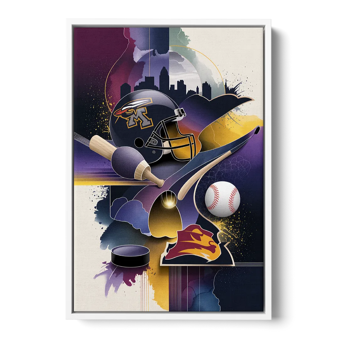 Minneapolis Sports Team Pride - White Frame Canvas