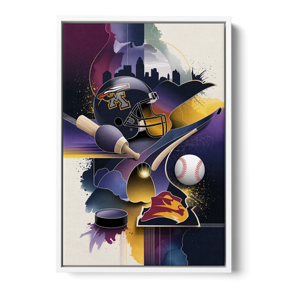 Minneapolis Sports Team Pride - White Frame Canvas