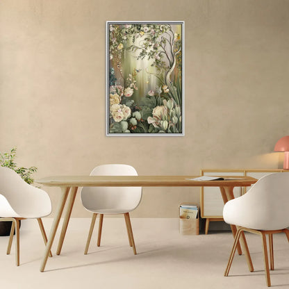 Birmingham Botanical Gardens - Living Room White Frame Canvas