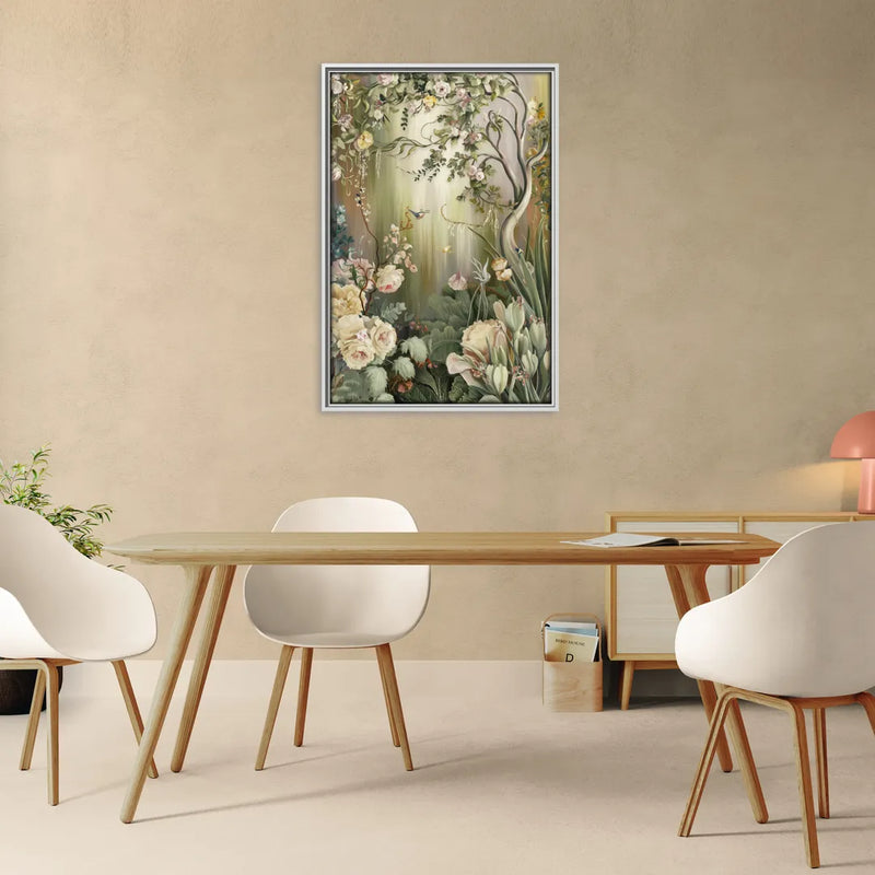 Birmingham Botanical Gardens - Living Room White Frame Canvas