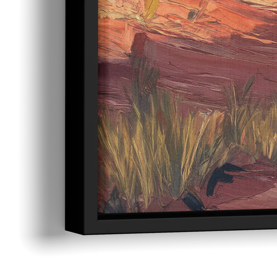 Colorado Springs Scenic Trails - Close-Up Black Frame Canvas