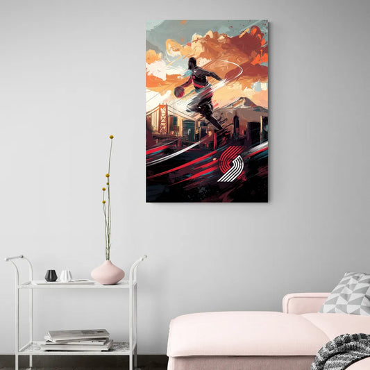 Portland Trail Blazers Fans - Canvas Wall Art Living Room