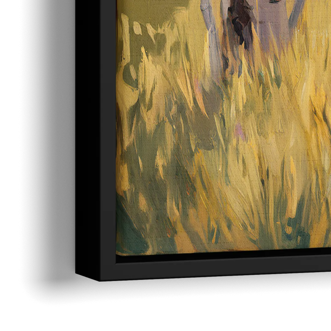 Aspen Tranquility - Close-Up Black Frame Canvas