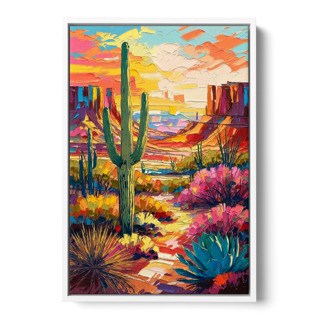 Chandler Vibrant Southwest - White Frame Canvas