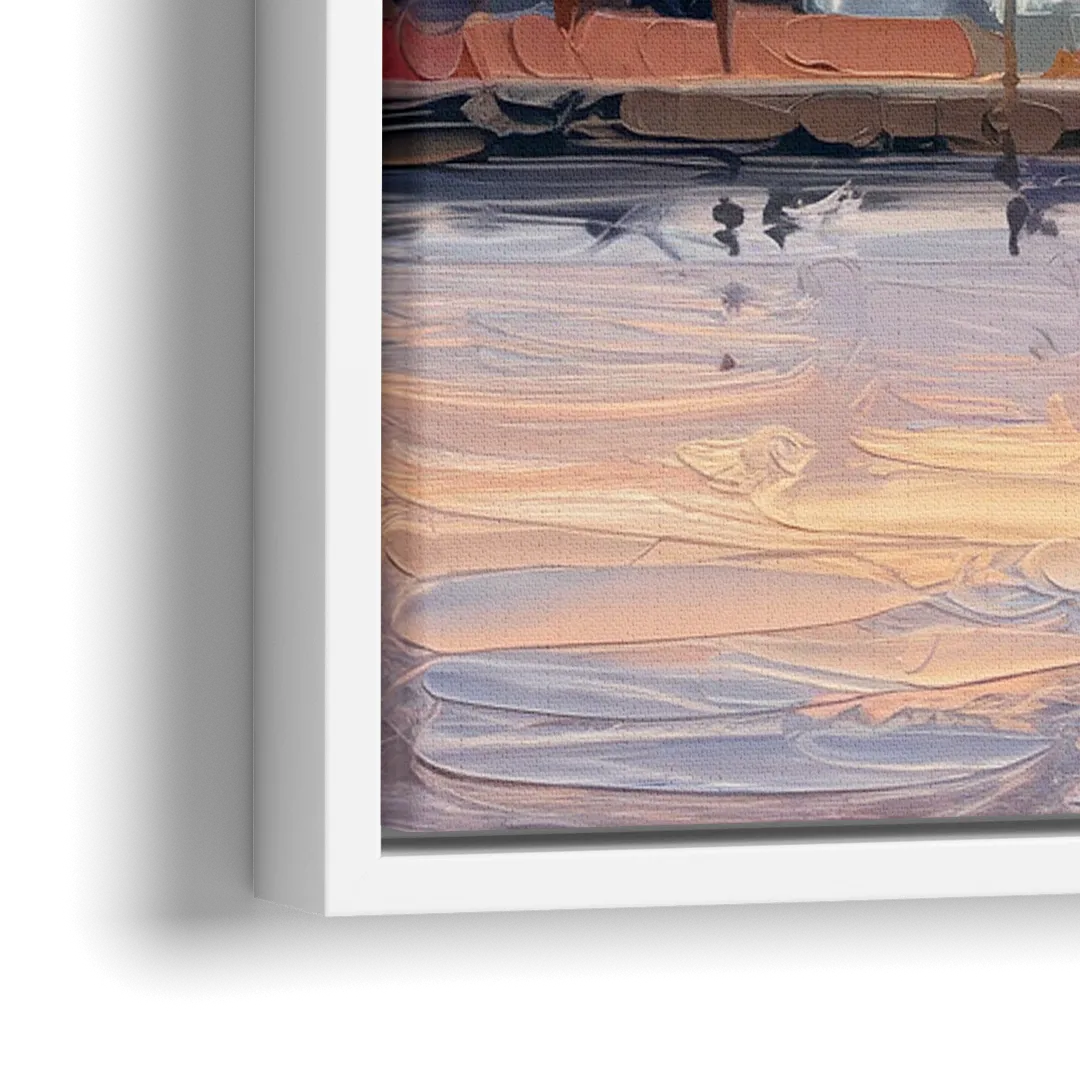 Hilton Head Island Palmetto Breeze - Close-Up White Frame Canvas