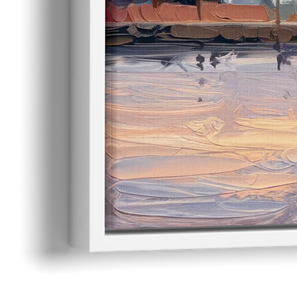 Hilton Head Island Palmetto Breeze - Close-Up White Frame Canvas