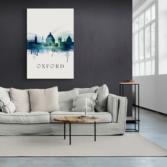 Oxford Skyline Panorama - Canvas Wall Art Living Room