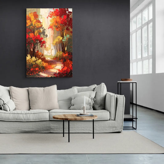 Traverse City Autumn Foliage - Canvas Wall Art Living Room