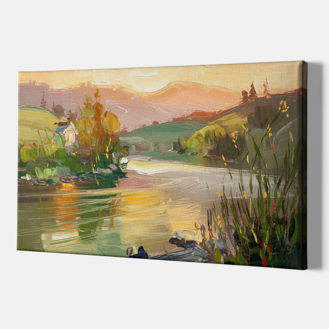 Ashland Riverfront Scene - Canvas Wall Art Indoor