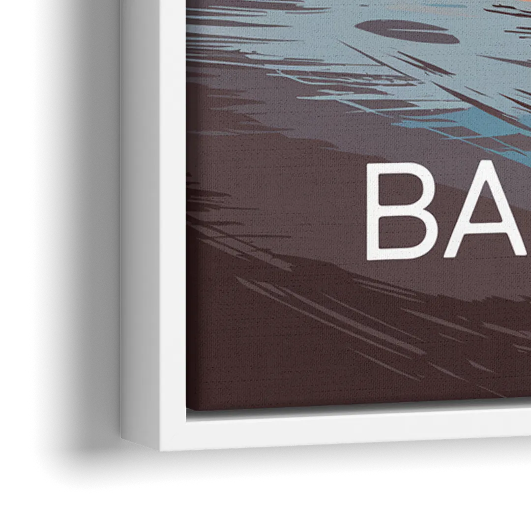 Bandon Coastal Sunset - Close-Up White Frame Canvas