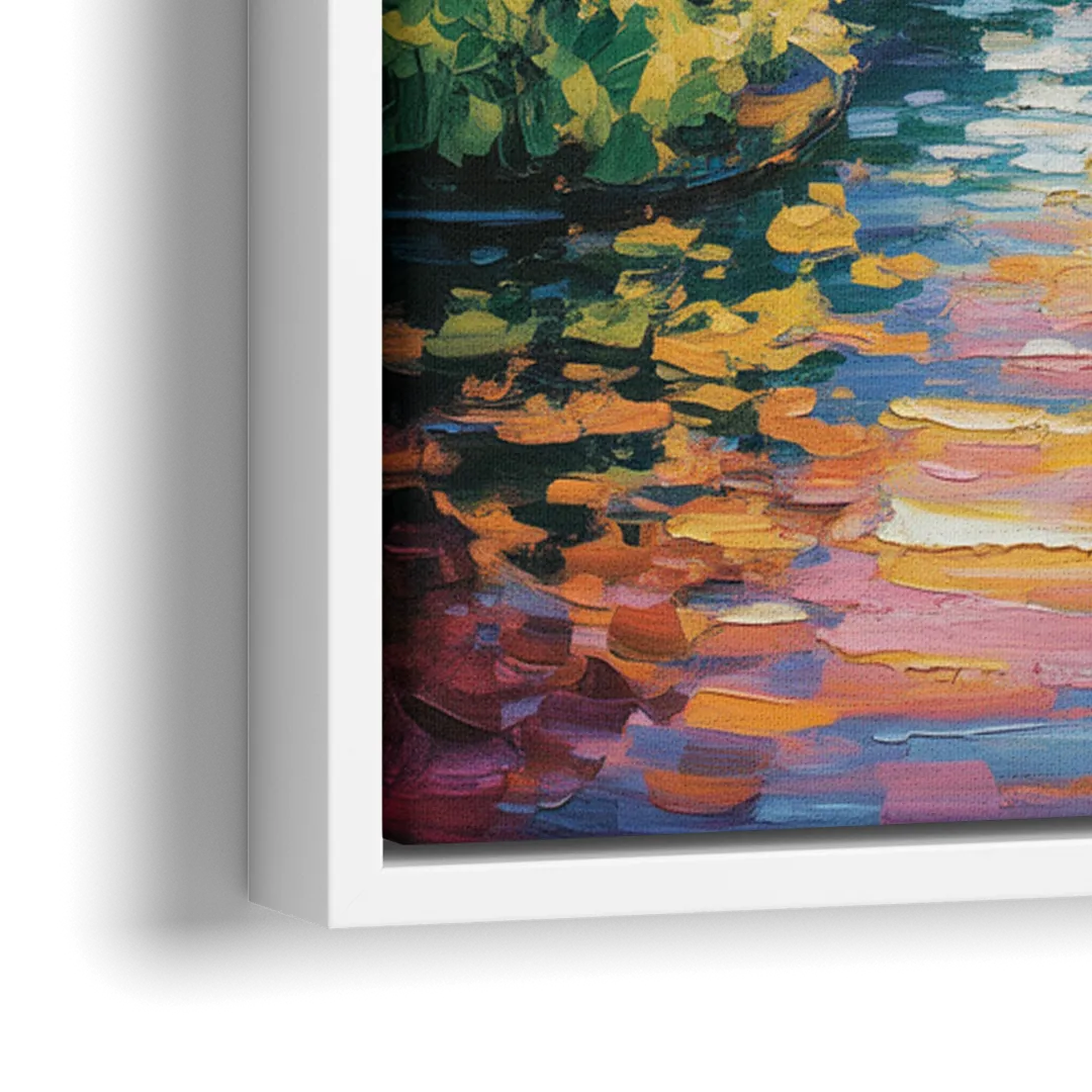 Butchart Gardens Bloom - Close-Up White Frame Canvas