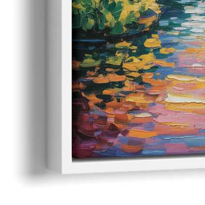 Butchart Gardens Bloom - Close-Up White Frame Canvas