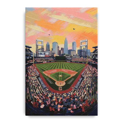 Cleveland Guardians Baseball Field - Canvas Wall Art