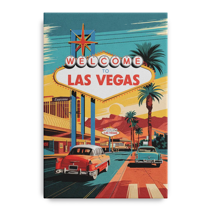 Las Vegas Vintage Vibes - Canvas Wall Art