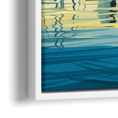 San Diego Waterfront Serenity - Close-Up White Frame Canvas