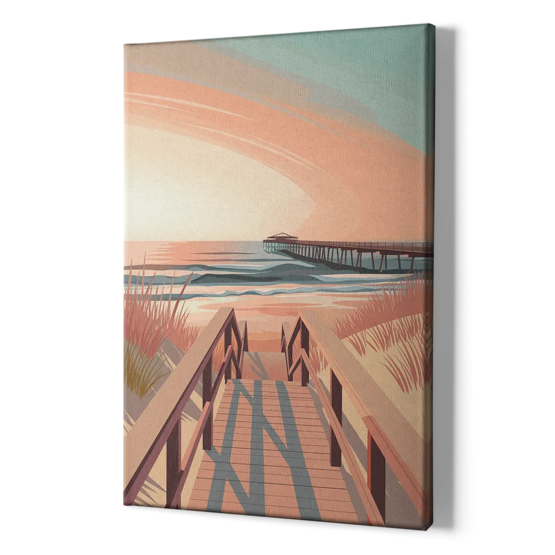 Myrtle Beach Boardwalk Views - Canvas Print Art Sides