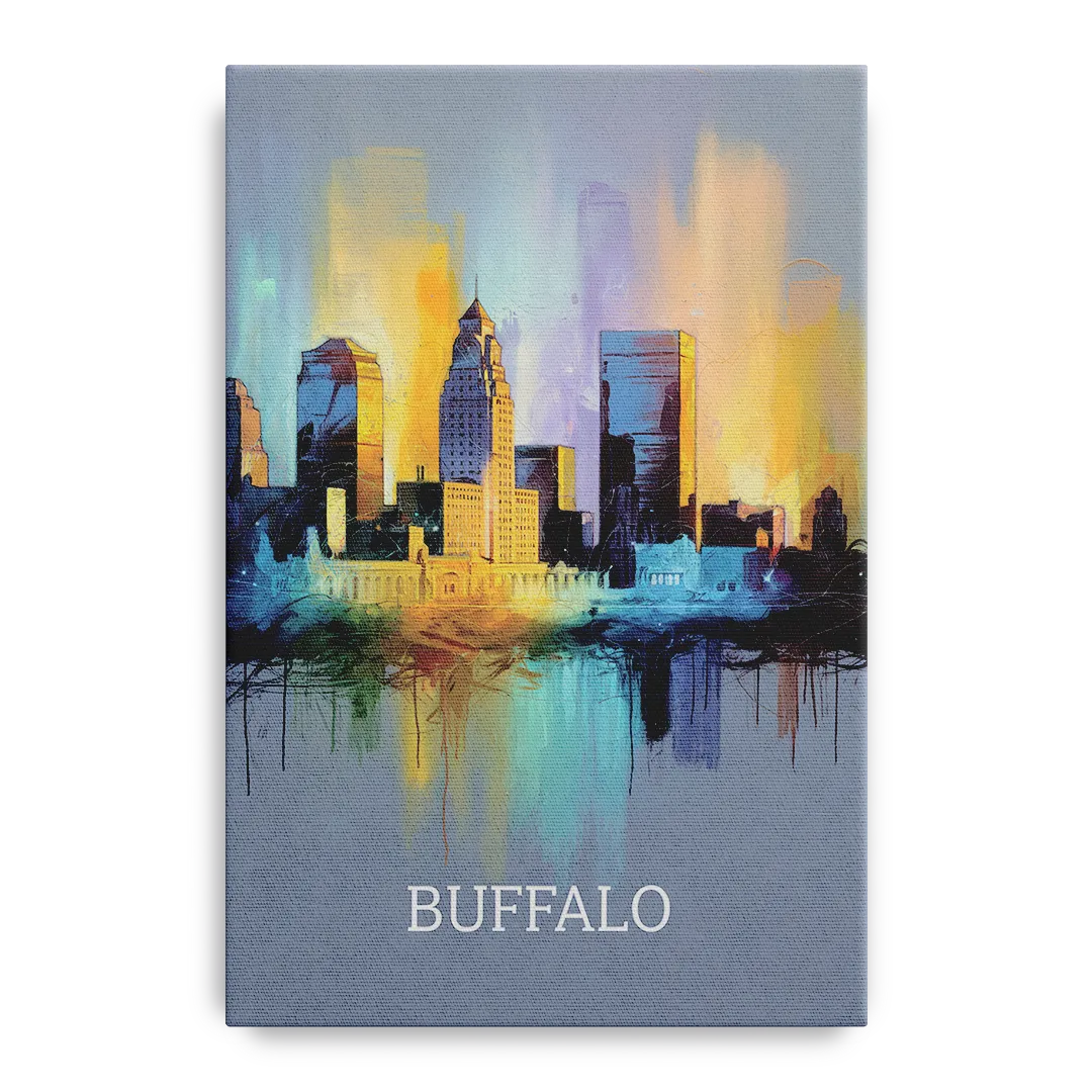 Buffalo Architectural Charm - Canvas Wall Art
