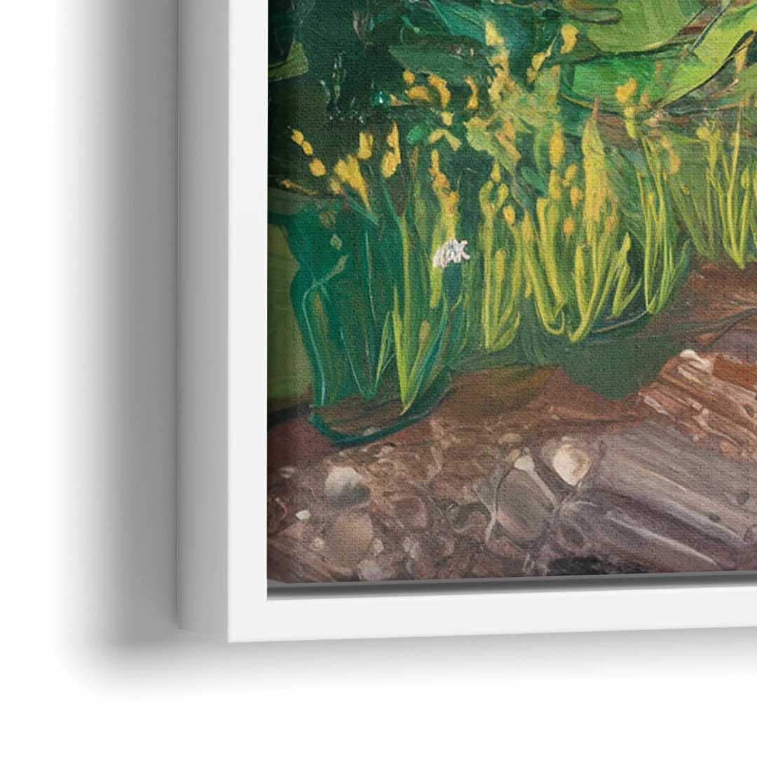 Burlington Green Mountain Trails - Close-Up White Frame Canvas