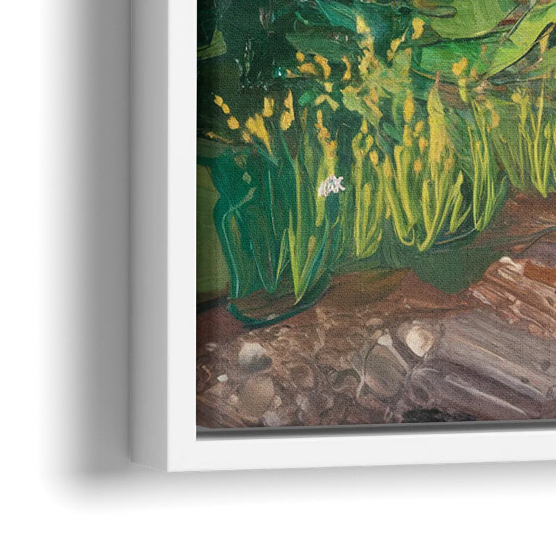 Burlington Green Mountain Trails - Close-Up White Frame Canvas