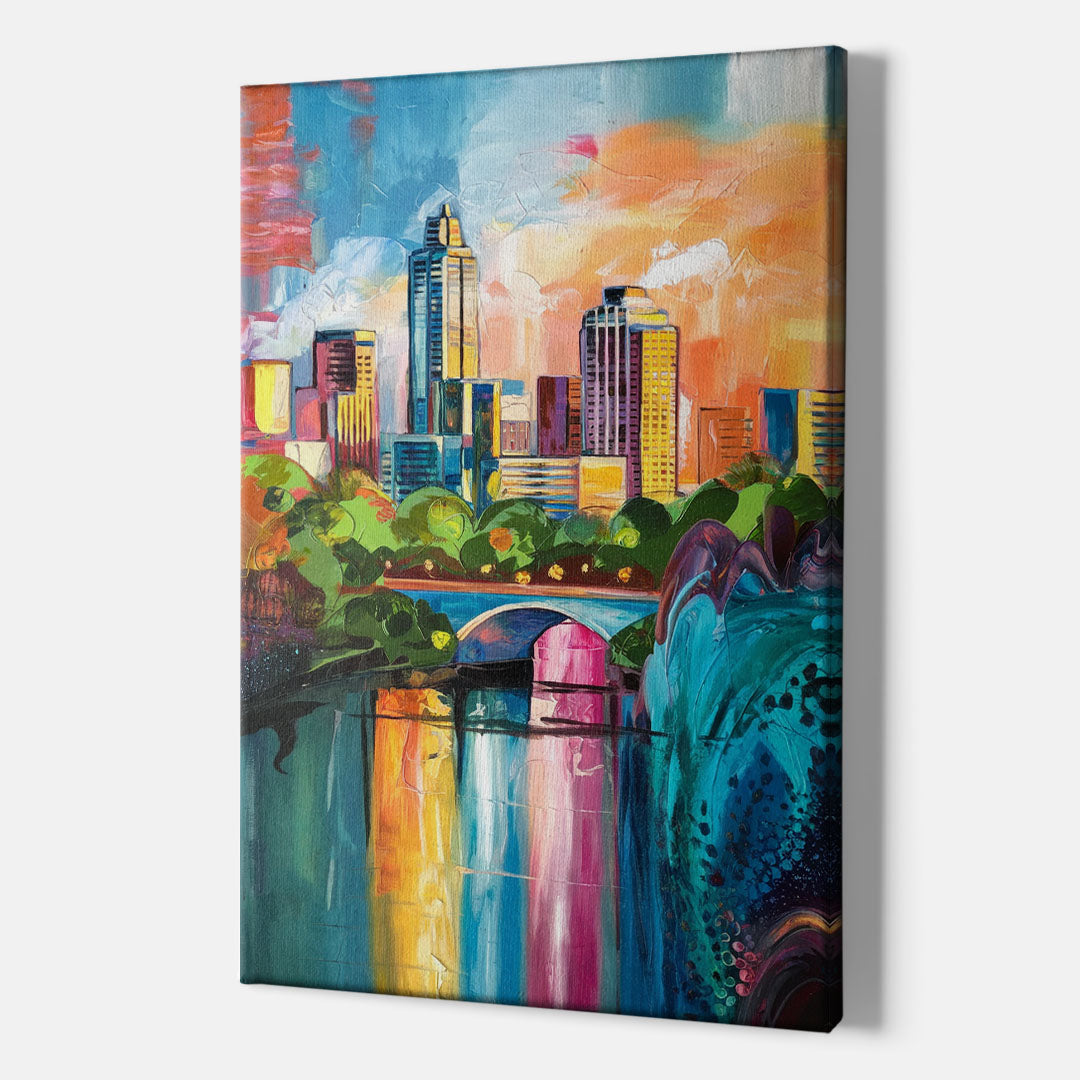 Austin Street Art Culture - Canvas Wall Art Indoor