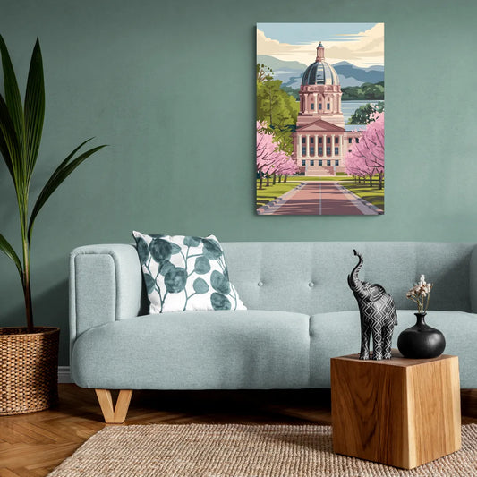 Raleigh State Capitol - Canvas Wall Art Living Room