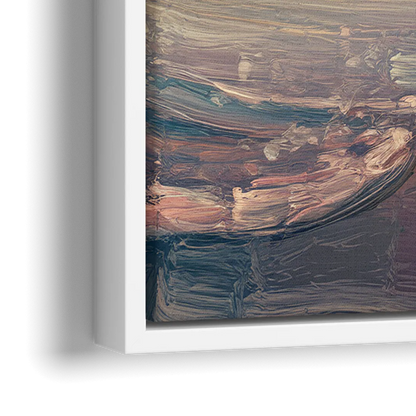 Seaside Coastal Sunrise - Close-Up White Frame Canvas