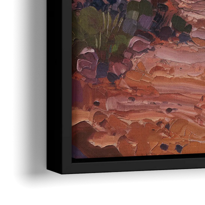 Mesa Arizona Trails - Close-Up Black Frame Canvas