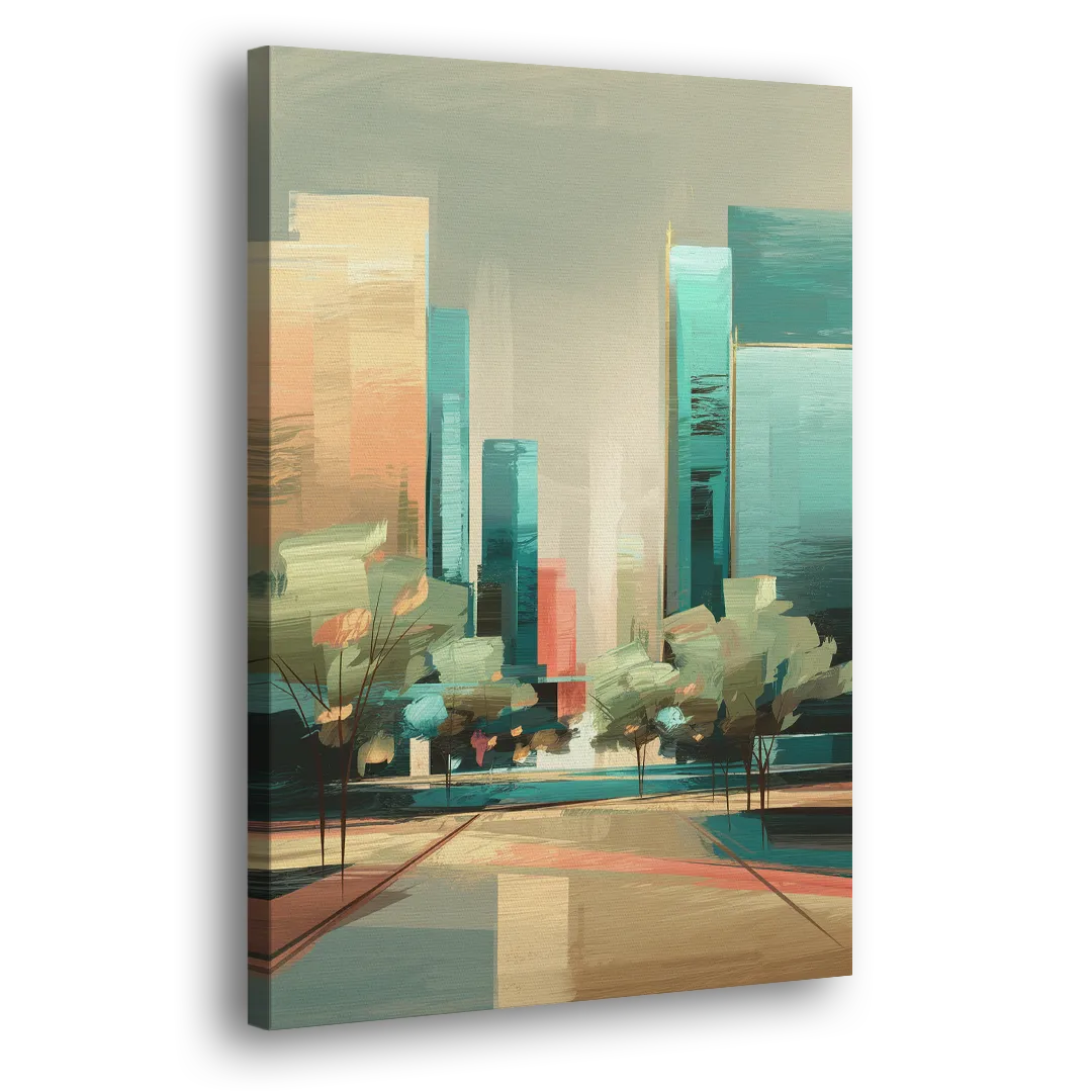 Dallas Arts District - Canvas Print Art Sides