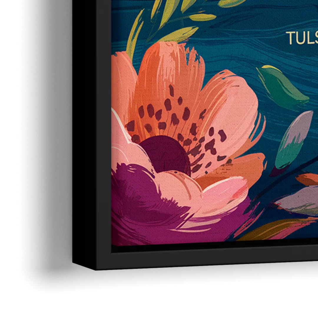 Tulsa Arts District - Close-Up Black Frame Canvas