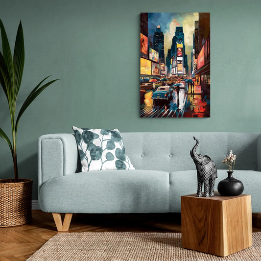 New York City Times Square at Midnight - Canvas Wall Art Living Room